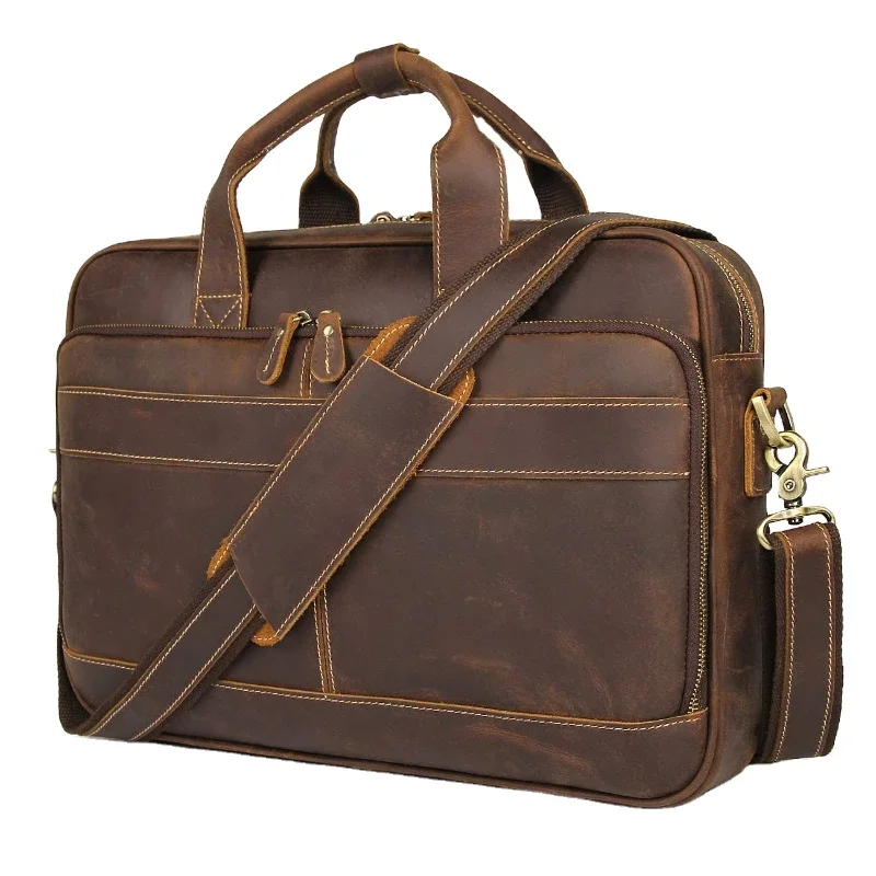 Hard Attache Travelling Laptop Lawyer Business bags & Cases Office Men'S Leather