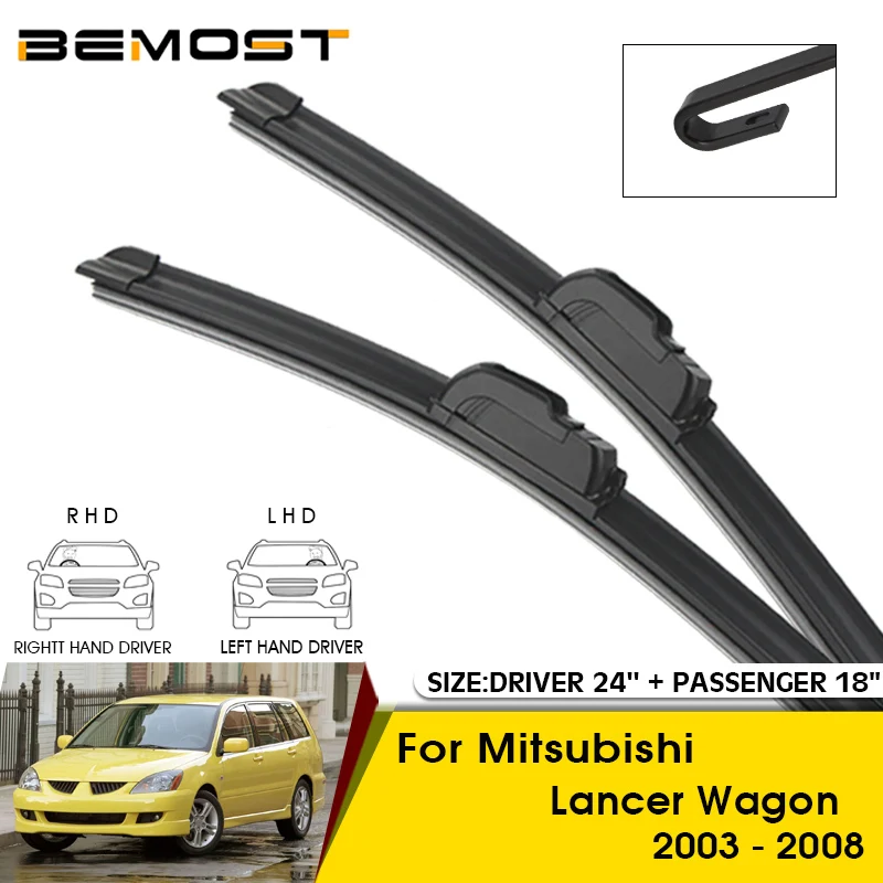 

Car Wiper Blades For Mitsubishi Lancer Wagon 2003-2008 Windshield Windscreen Front Window Blades 24"+18" Car Accessories