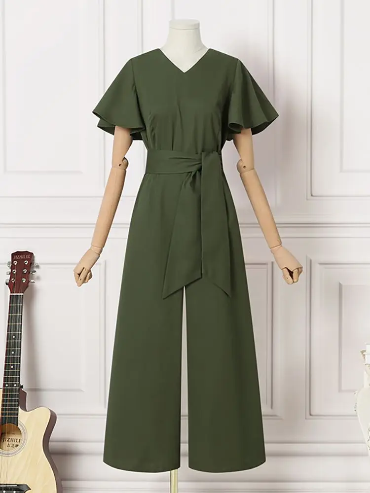 2024 ZANZEA Fashion Women Wide Leg Jumpsuits Summer V Neck Short Sleeve Rompers Elegant OL Casual Playsuits Solid Work Overalls