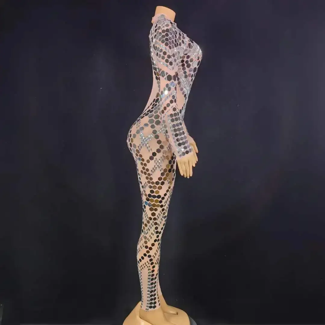 

Women Mirror Luxury Sparkly Party Birthday Jumpsuits Costumes 2026