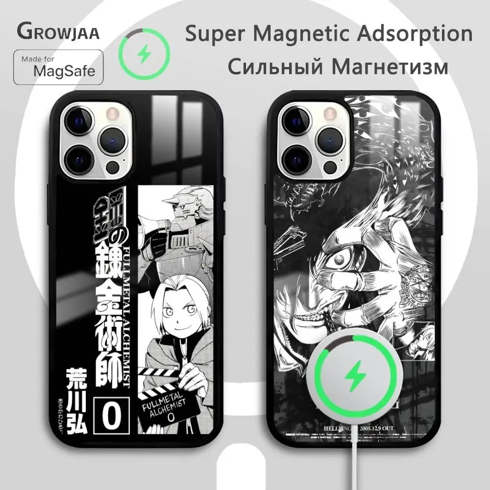 

H-Hellsings Anime Cool Phone Case For IPhone 16 15 14 13 12 11 Pro Max Plus Mini Magsafe Mirror Wireless Magnetic Funda