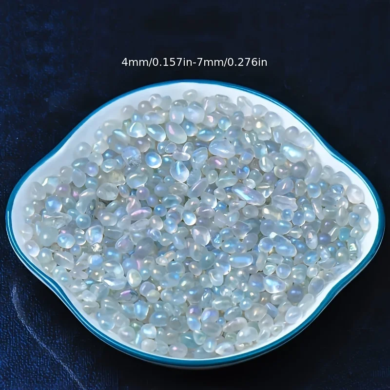50g/100g/200g Crystal Moonstone Crushed Stone Particles Ornaments Home Fish Tank Landscaping Gravel Handmade DIY Decoration for