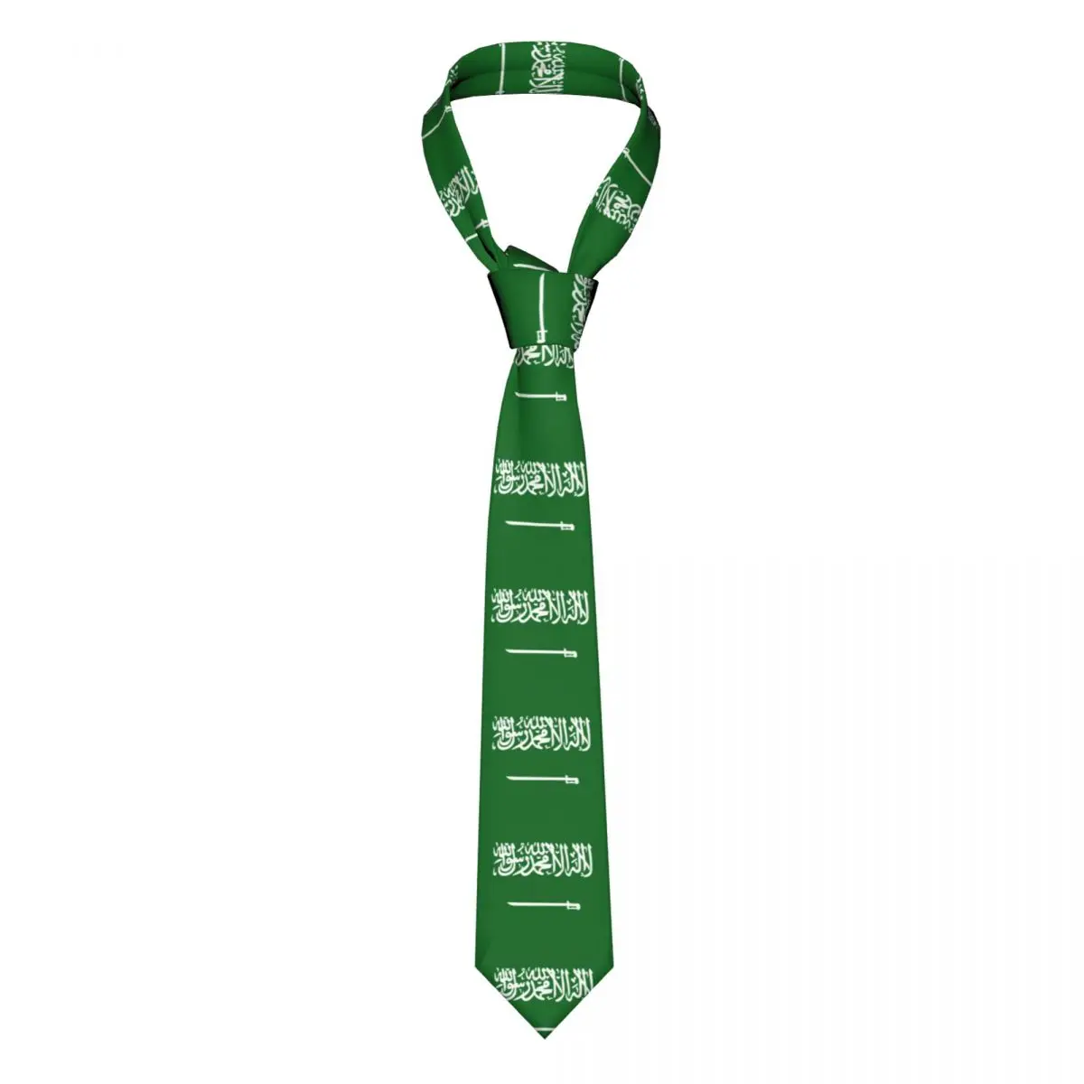 

Fashion Flag Of Saudi Arabia Tie for Office Customized Mens Necktie