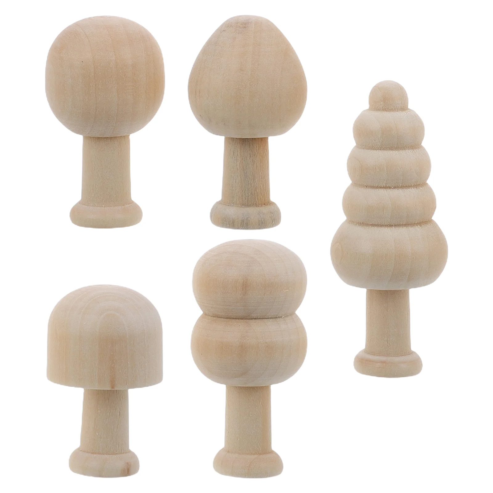 Giocattoli dipinti in legno Decorazioni per funghi Figurine Decorazione Bambole per la casa Funghi per artigianato