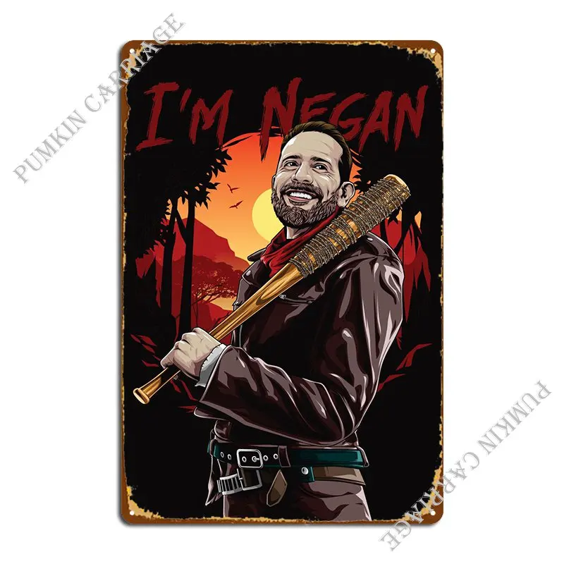 

Металлический плакат Negan для паба, гаража, пещеры, стены, фотоплакат