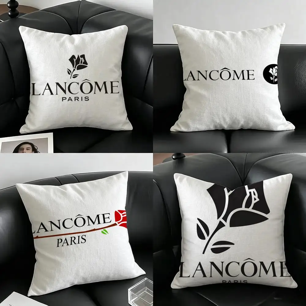 Funda de cojín marca Lancome, juego de fundas de almohada de lino natural, decoración todo en uno para sofá, dormitorio y silla