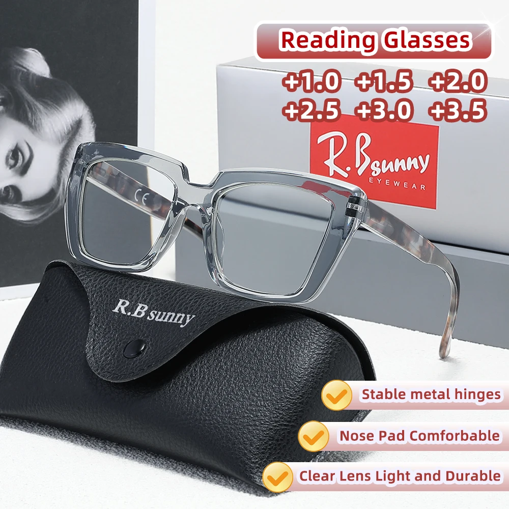 نظارات قراءة أنيقة للنساء القراء نظارات كمبيوتر مضادة للضوء الأزرق مناسبة للقراءة اليومية + 1.0 ~ + 3.5