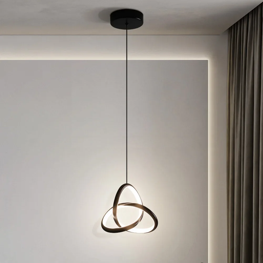 

LED Hanging Indoor Light Energy Saving Hanging Pendant Lights Protect Eyes Anticorrosive Easy Installation Metal for Living Room