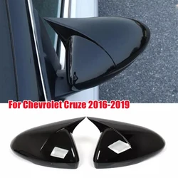 2PCS Car Rearview Side Mirror Cover Side Door Wing Rear View Cap Case Trim Shell Housing For Chevrolet Cruze 2016 2017 2018 2019