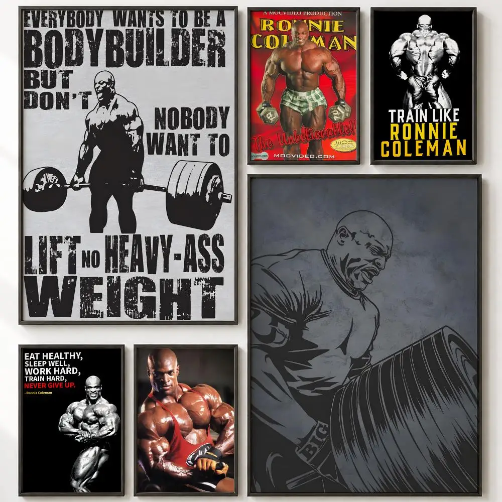 ART Ronnie Coleman Poster HD poster wall art self-stick no-residue for home cafe office great gift
