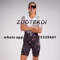 Women Triathlon Set Summer Cycling Short Sleeve Skinsuit Team Bike Jumpsuit Run Dress Suit Mtb Bicycle Tights Roupa Ciclismo