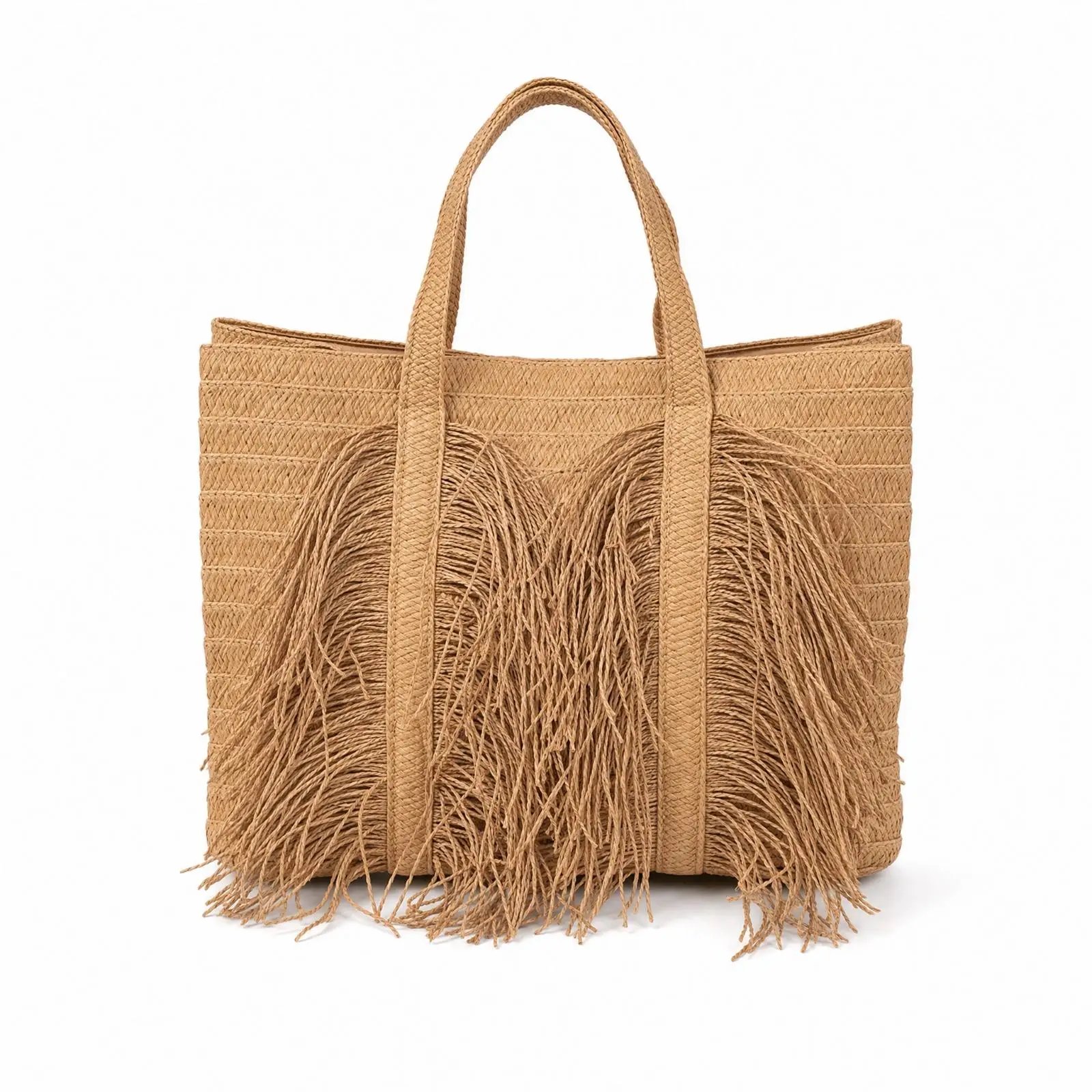 Tote Bag with Fringe Handwoven Fringe Tote Bag Bohemian for Women