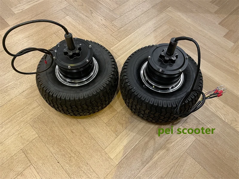 Doppia ruota da 13 pollici con coppia da 100 Nm, ingranaggio brushless, asse singolo, motore con mozzo da 12 km/h con controller e sistema di