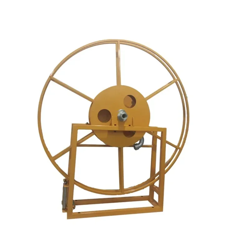 Large Pipe Reel Heavy Duty Ultra High Voltage Electric Hose Reel Manufacturer Automatic Retractable Metal Pipe Reel Customized