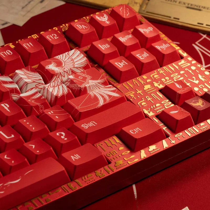 Phoenix Theme Keycaps Set Gorgeous PBT Sublimation Cherry Profile Keycaps for Mechanical Keyboard Accessories Custom Key Caps