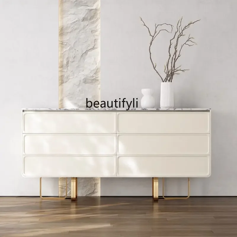 Italian-Style Light Luxury Sideboard Modern Simple Hallway Chest of Drawer Chest of Drawers Storage Cabinet