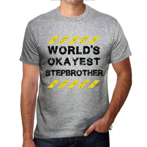 Heren Grafisch T-Shirt Werelds Beste Stiefbroer – Worlds Okayest Stepbrother