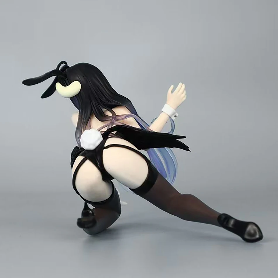 12cm Hentai Figure OVERLORD Anime Figure Bunny Girl Swimsuit Albedo Noodle Stopper Figurine Action Figure Collection Gift Toys
