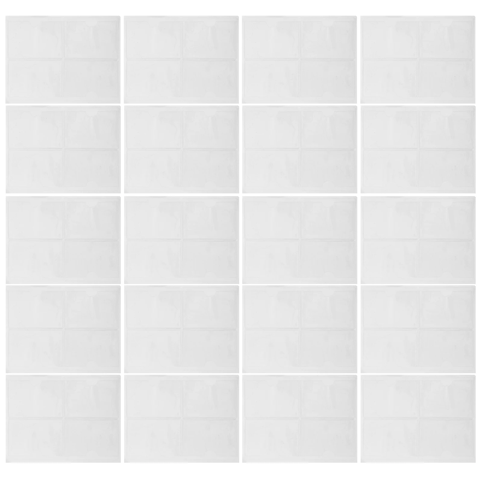 

100Pcs Clear Plastic Card Protector Self Adhesive Business Card Sleeve for Smooth Surfaces Professional Workspace Organizer