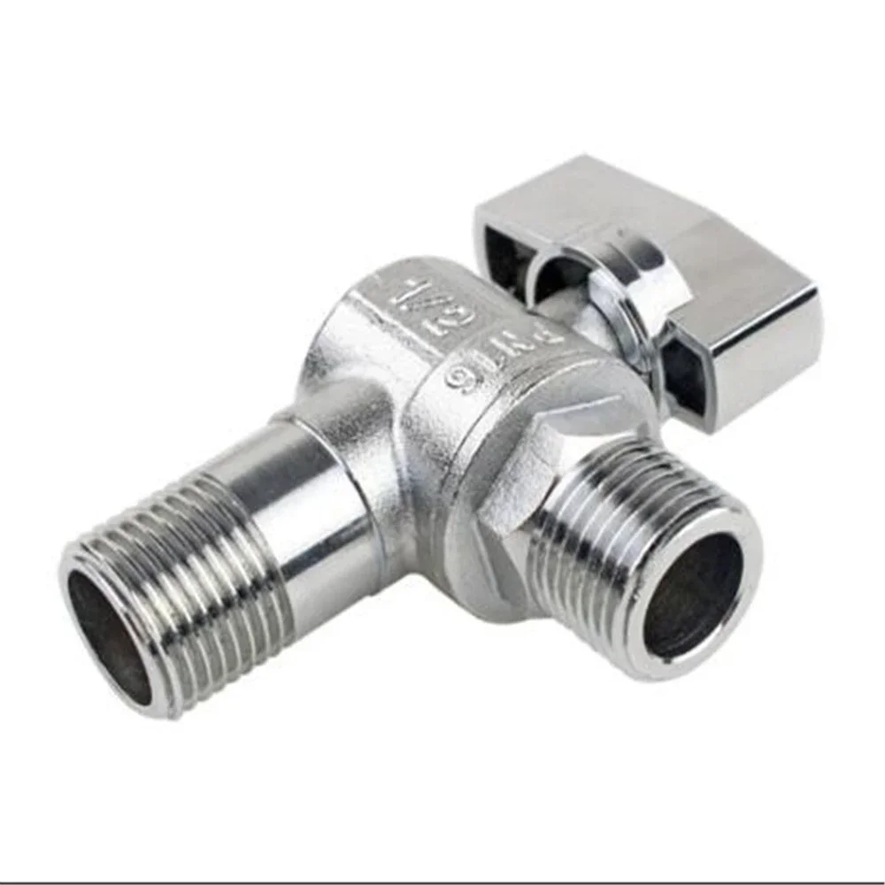 4 points Large Flow Copper Ball Core Angle Valve Dn15 Water Heater Fully Open Right Angle Ball Valve Triangle Valve Switch