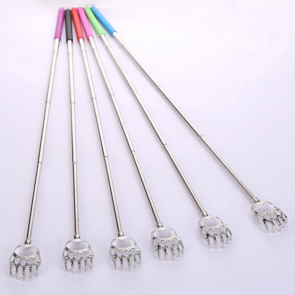 1pcs Bear Claw Stainless Steel Itching Massager No Need For Manual Labor Stainless Steel Retractable Itching Device
