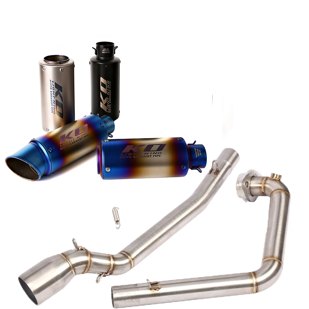 

Слипоны для Suzuki GSX150R 125R 51 мм, полная система мотоцикла, переднее звено из нержавеющей стали, соединительная труба, глушители для подключения выхлопной трубы