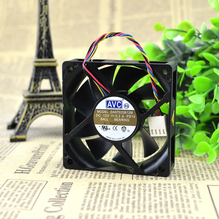 

ORIGINAL 7020 12V 0.30A DA07020B12M 4WIRES CPU COOLING FAN