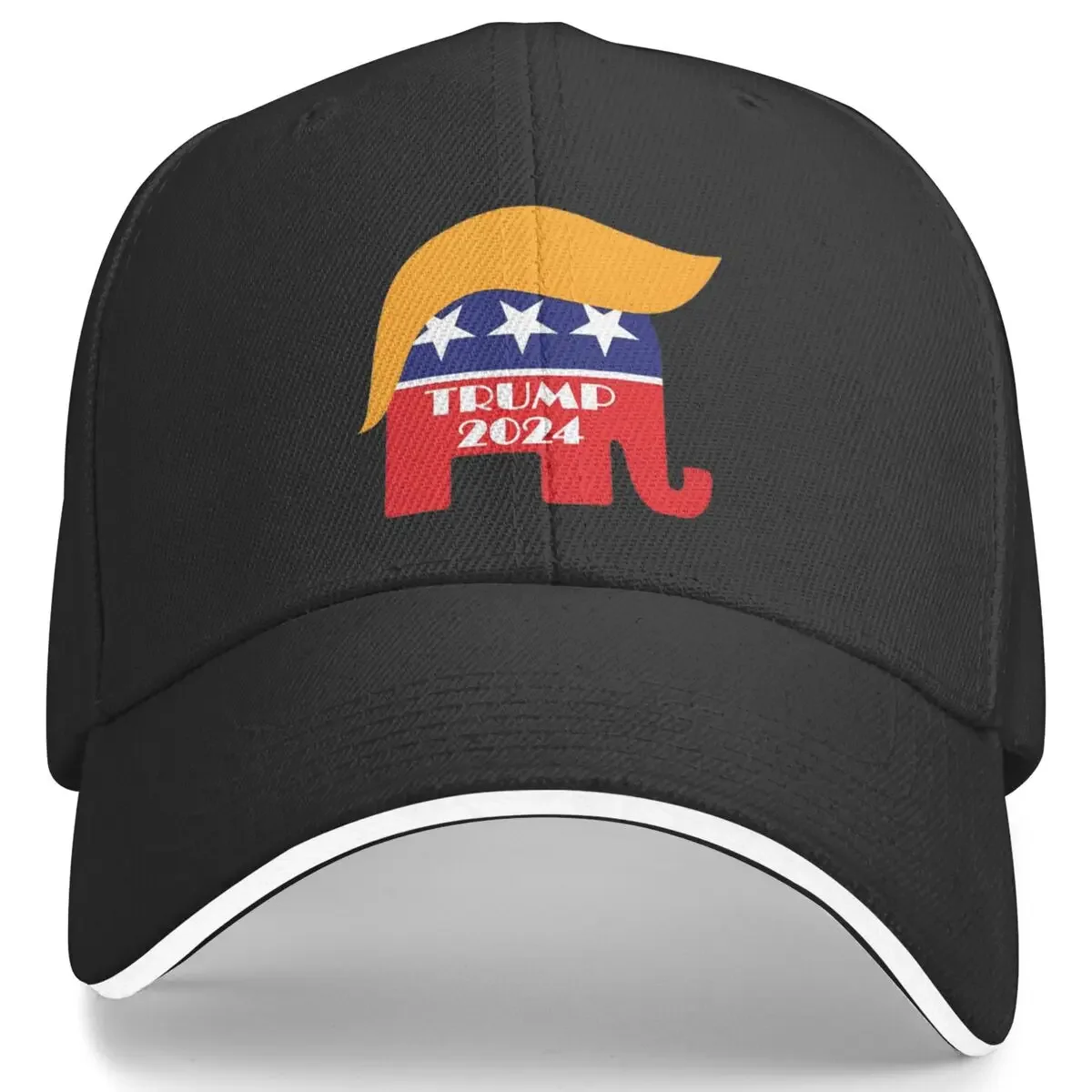 President Trump 2024 Republican Elephant Hair Logo Baseball Cap Tennis Skate Hats Summer Breathable Women Men y2k Baseball Caps