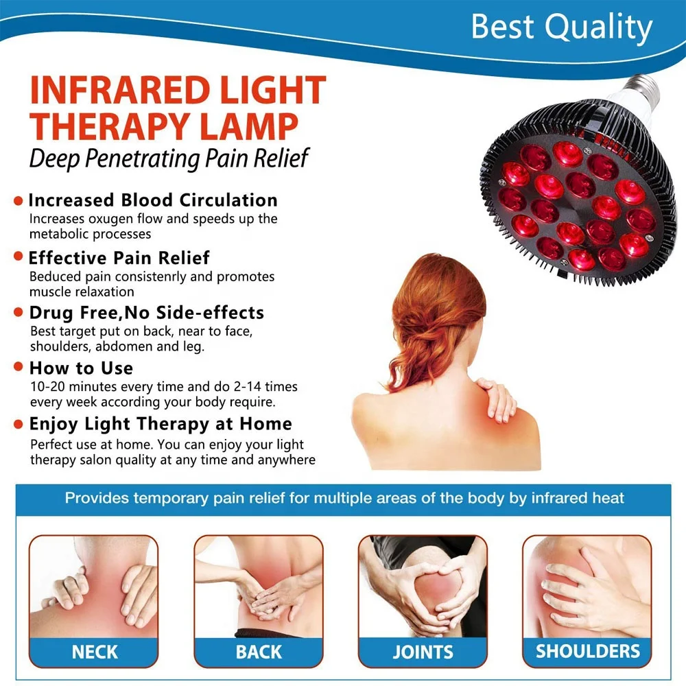 54W Red Therapy Light 660nm และ 850nm Skin Care ความงามกายภาพบําบัดโคมไฟสําหรับกล้ามเนื้อปวดข้อบรรเทาผิว LED ไฟอินฟราเรด