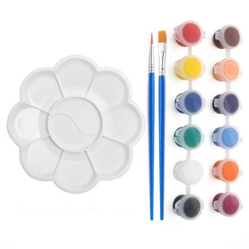 23Pcs Mini Easel Drawing Board Set Wooden Tripod Acrylic Oil Paint Kit for Kids Beginner Artists  Art Painting Supplies view 3