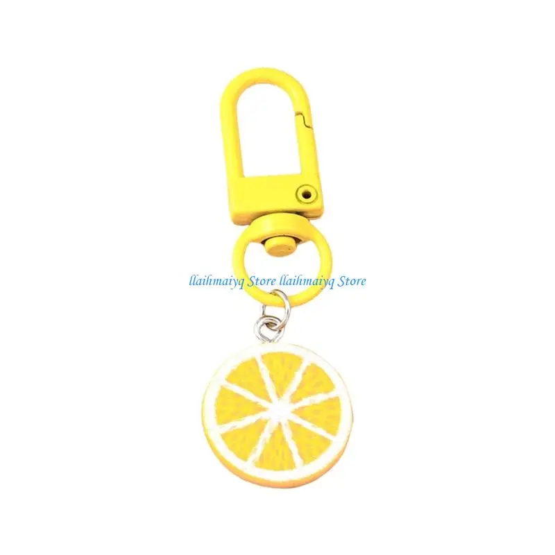 573B Artistic Fruit Keychain Acrylic Alloy Keyring Lightweight Design For School Office Decorative Item