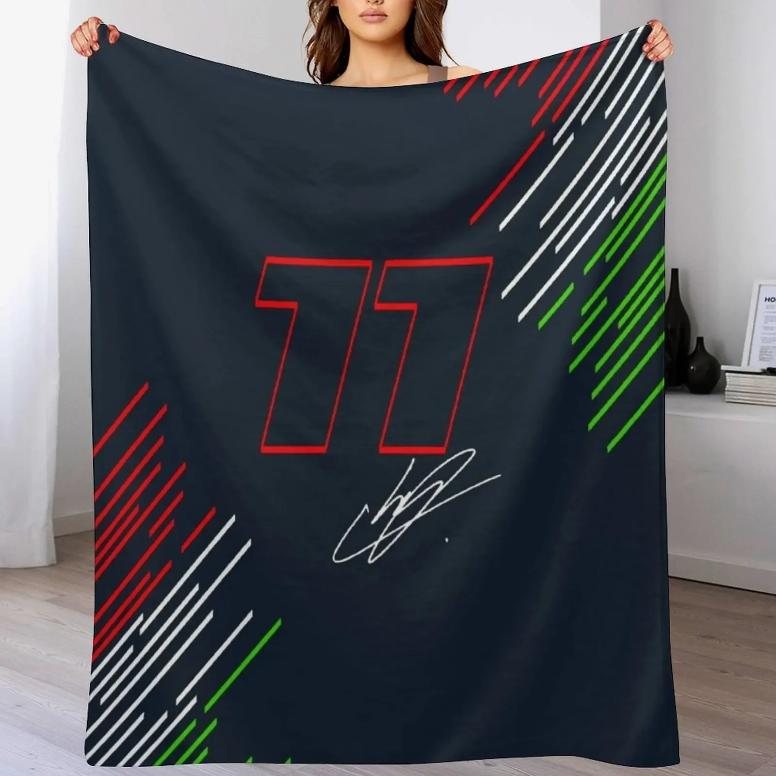 Checo Perez 2022 Throw Blanket For Decorative Sofa Decoratives Shaggy Blankets