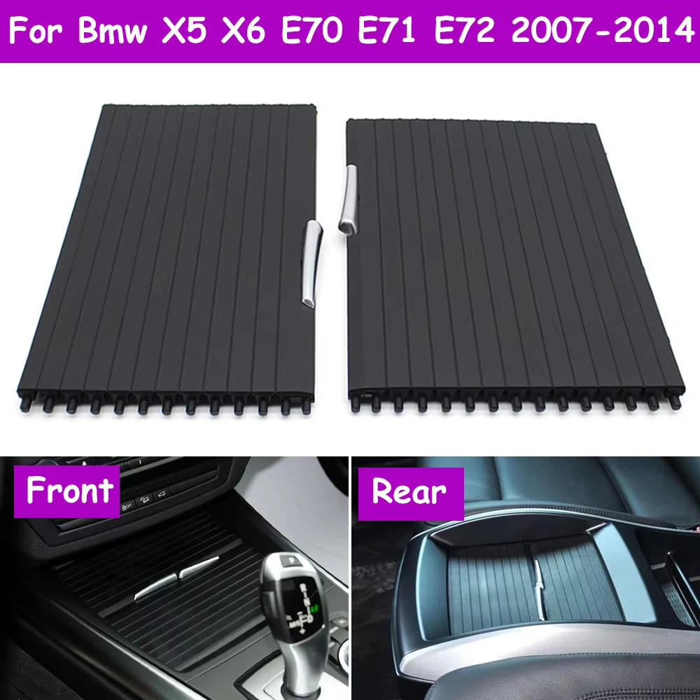 

For BMW X5 X6 E70 E71 E72 Front Console Cup Holder Sliding Shutters Cover Trim Center Roller Blind Cover Replacement 2007-2014