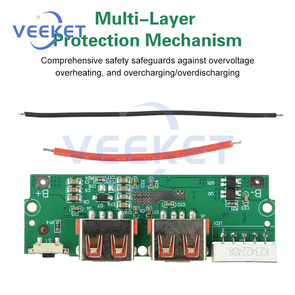 وحدة شحن سريعة 22.5 وات متعددة البروتوكولات من النوع C USB Micro USB لبنك الطاقة لوحة ذاتية الصنع تدعم PD QC VOOC #4