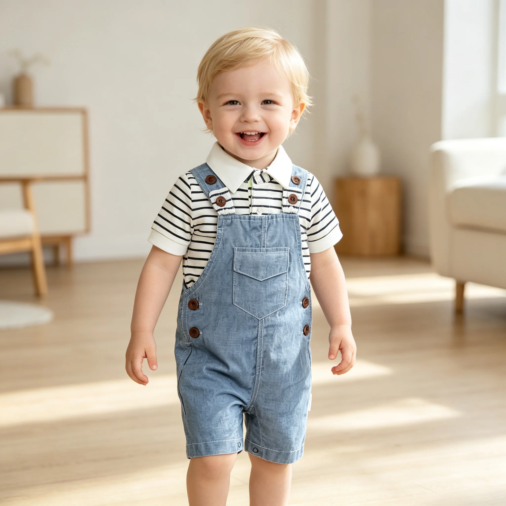 0-24M Newborn Baby Boys Striped Cothes Outfits Cotton Short Sleeve Romper Belt Pants 2Pcs Summer Infant Kids Clothing Sets