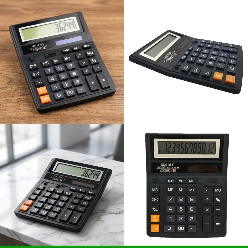 

U55C Противоударный калькулятор 12-значный экран с двойным источником питания Деловые поездки