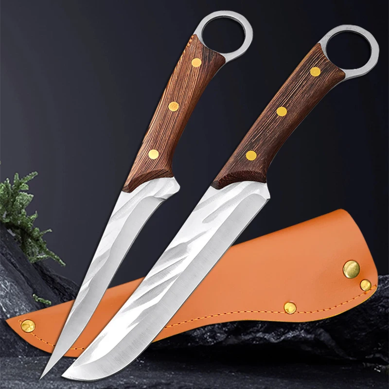 

Handmade Forged Boning Kitchen Chef Cutting Carving Cleaver Butcher Knife Meat Fishing Sushi Cutting Tools