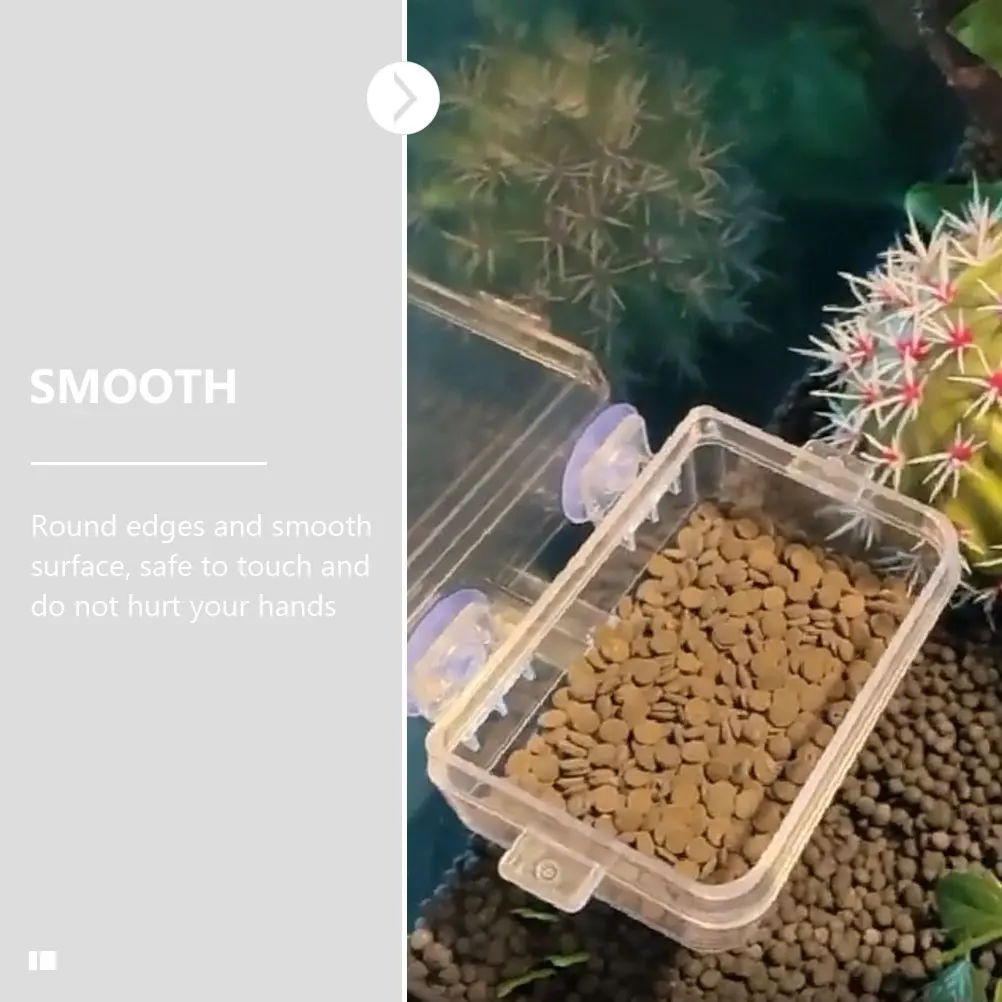 

2pcs Feeding Bowls Clear Abs Plastic Smooth Edges Easy Clean Durable For Food Water Dish Lizard Gecko Chameleon Suction Cup