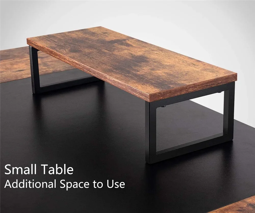 مكتب كمبيوتر منزلي لسطح المكتب الخشبي الحديث من zz مع لوحة ربط رف المراقبة #5