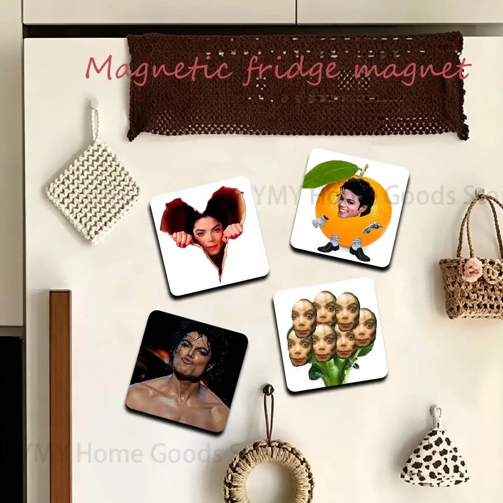 M-Michael Singer J-Jackson Fridge Magnetic Magnet PVC Memorial Decor for Family Friends Students Adults