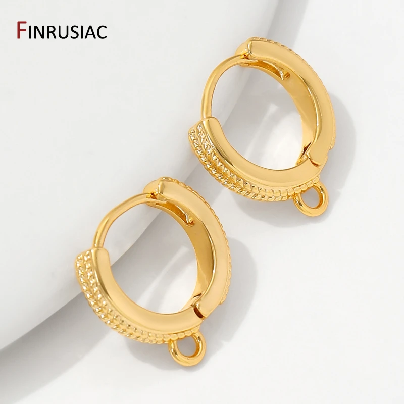 14K vergoldete Ohrringhaken, runde Creolen für Schmuckherstellung, Befestigungselemente für Ohrringe, DIY-Ohrring-Zubehör – Detail 22