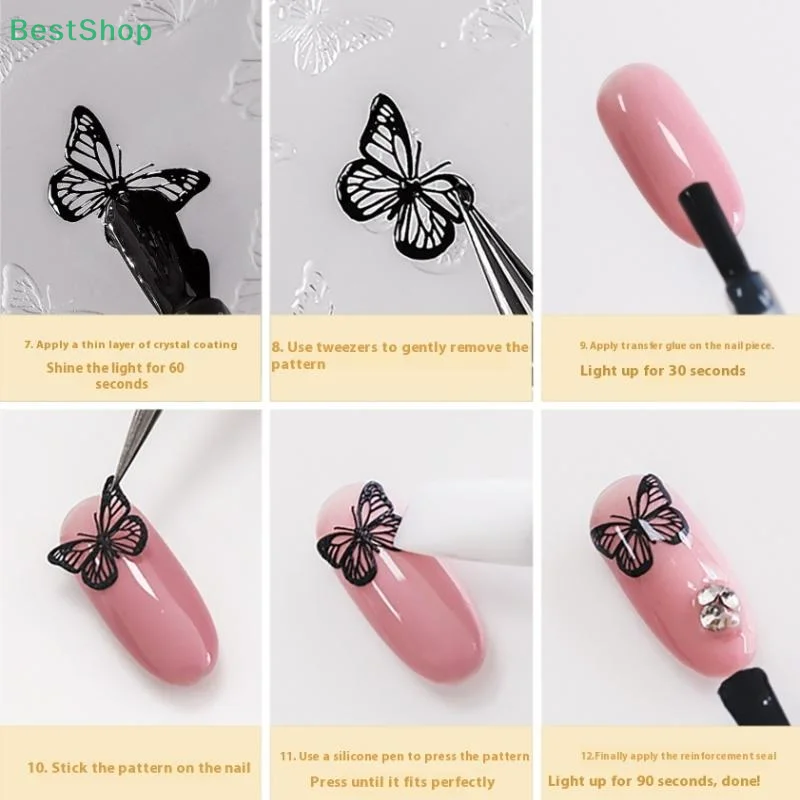 ★ ★ ★ フレンチレースレリーフネイルアートシリコンモールド3D彫刻クリアシリコンマニキュアモールド