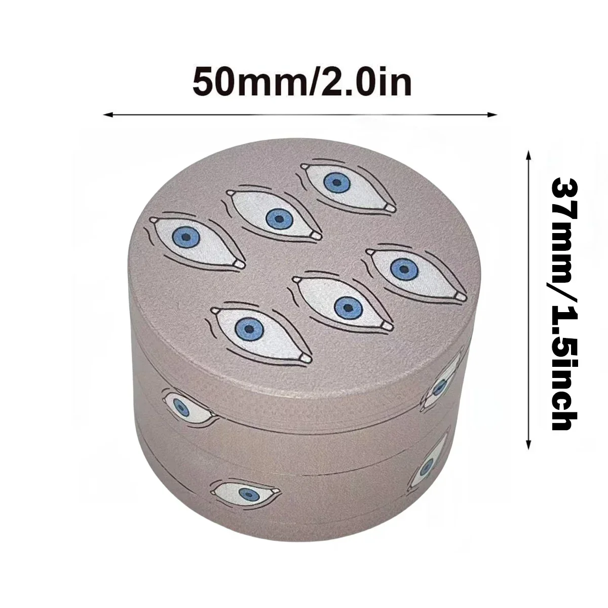 Moedor de Ervas Gojo de 2 Polegadas, Moedor Manual de Metal de 4 Camadas para Especiarias, Pimenta, Sal, Ferramenta de Fumar Jujutsu Kaisen