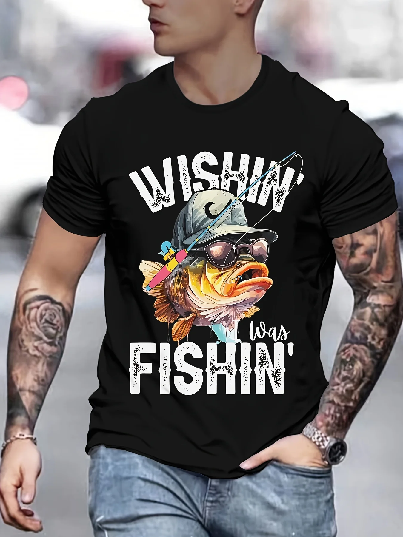 

Fashion Trendy Angler 3D Print T Shirt for Men Summer Casual Oversized T-shirt Harajuku Streetwear Round Neck Short Sleeve