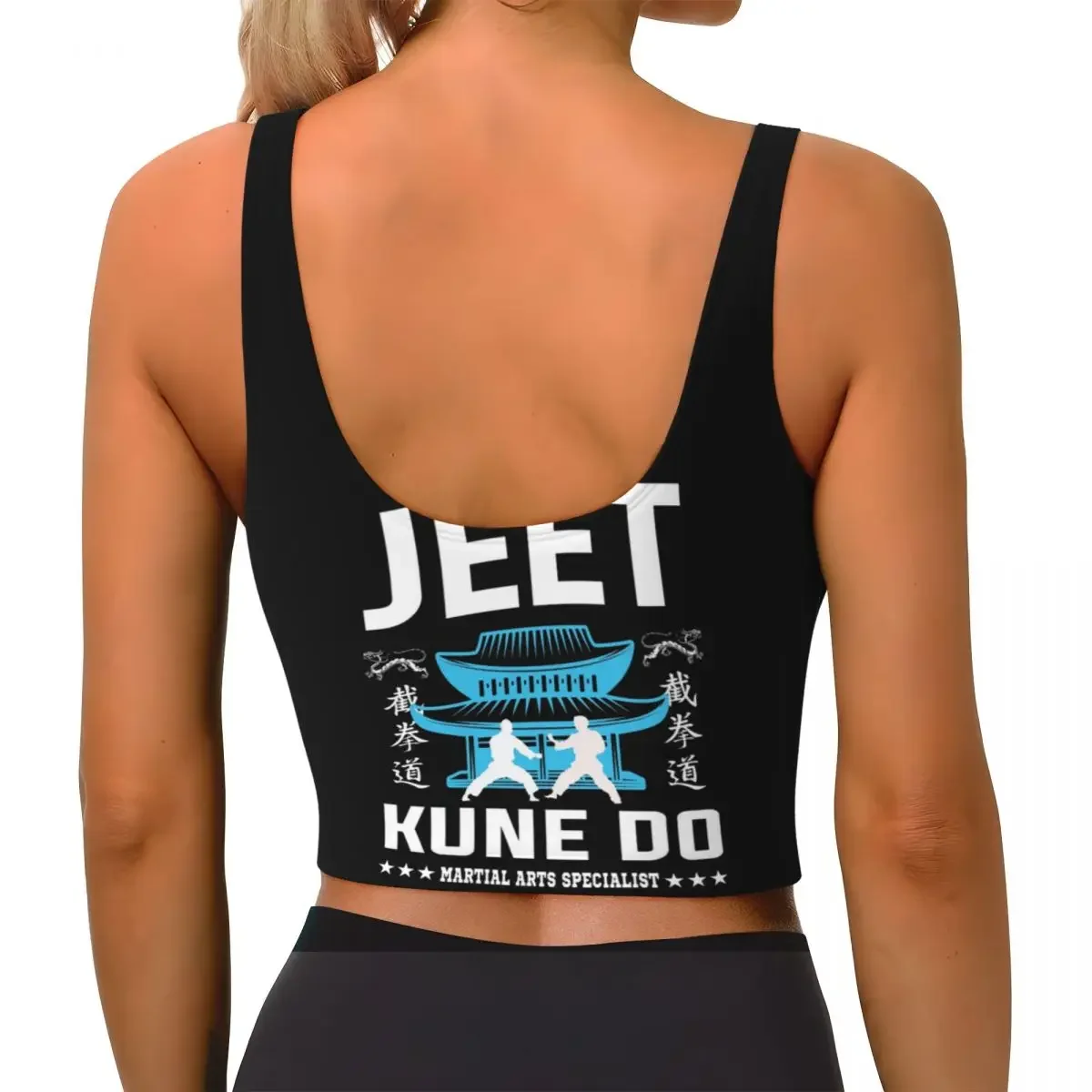 Custom Jeet Kune Do Dojo Design Women Sports Bras High Impact Vest Gym Workout Yoga Crop Tank Top