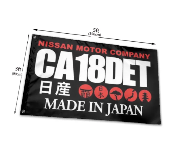 Nissan Ca18Det Silvia 180Sx 200Sx S12 S13 Personalized Classic 2021 Latest Teenage Hipster Wholesale Flag