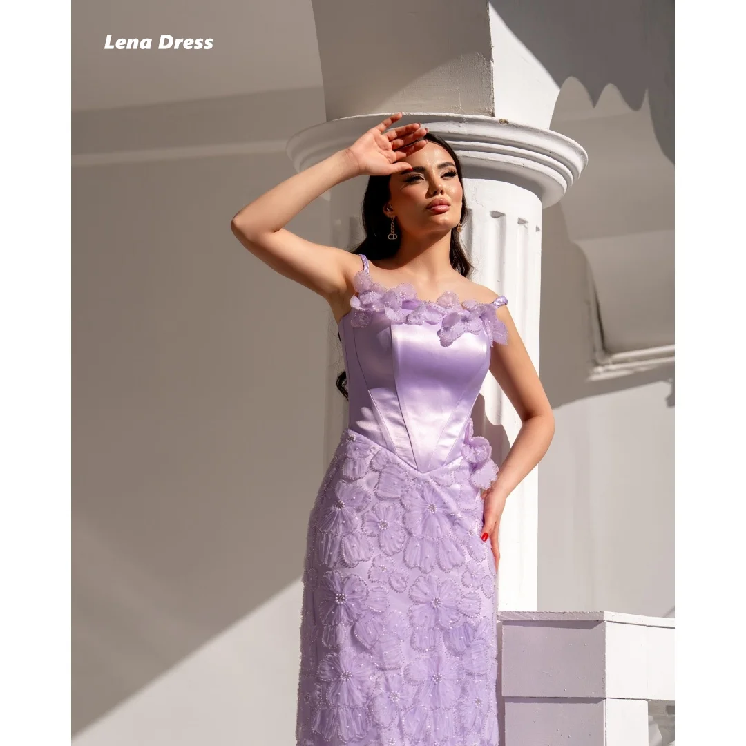 

Lena Custom Made Evening Dresses Woman Elegant Luxury Prom Dresses 2025 Robe De Cocktail Femme Flowers Embroidery Fish Tail Gown