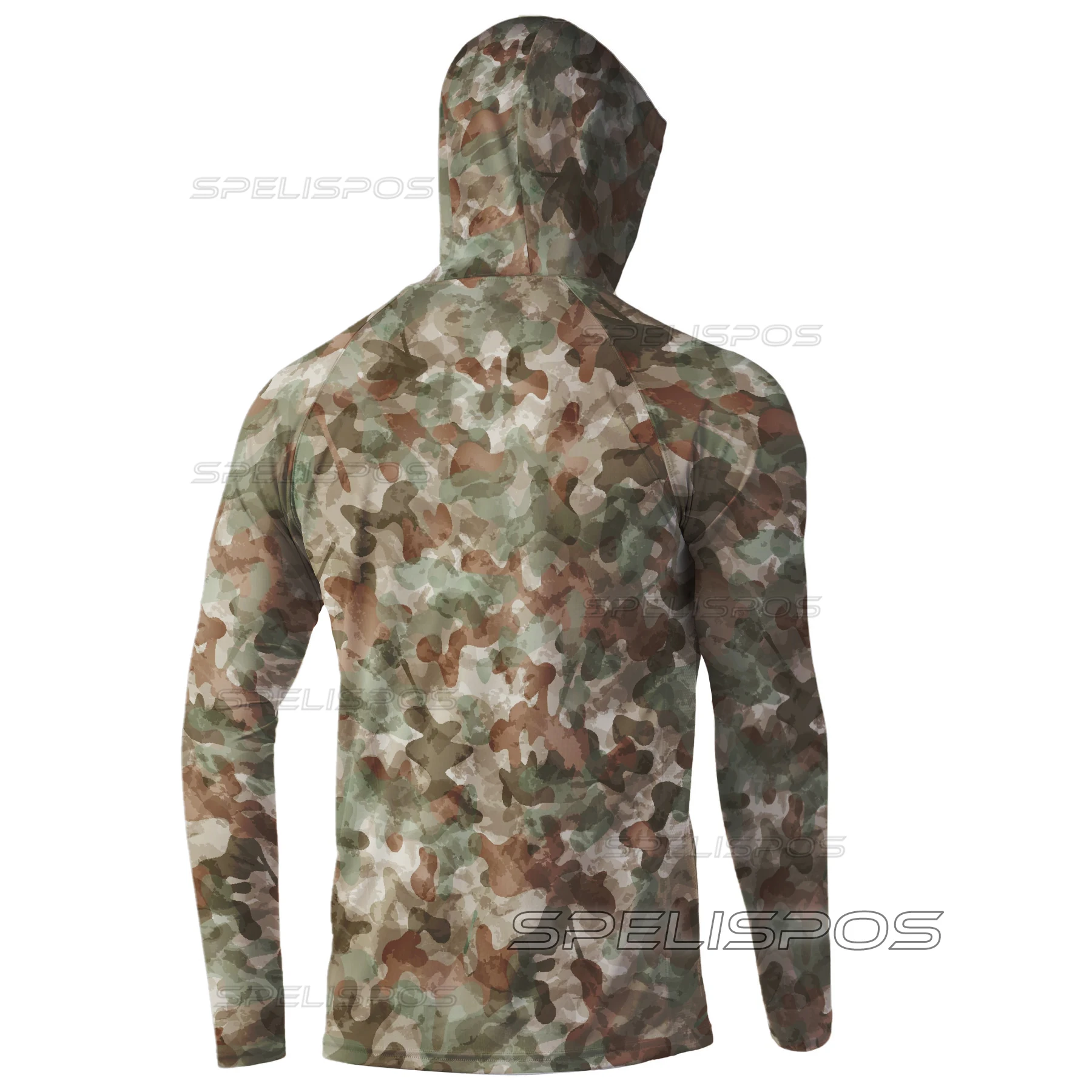 Fishing Hood Riding Tops Wear UPF 50+ Running T-shirt Beach Gear Hoodies Angling Maillot Breathable Camouflage Surfing Dress