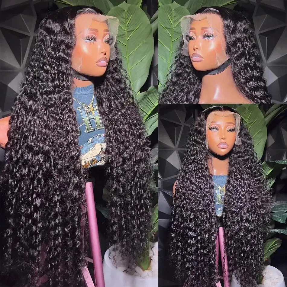 Rosabeauty 13X6 Deep Wave HD Lace Front Human Hair Wig 13x4 5X5 Preplucked Glueless Ready To Go Curly Wig 250 Density 40 Inch