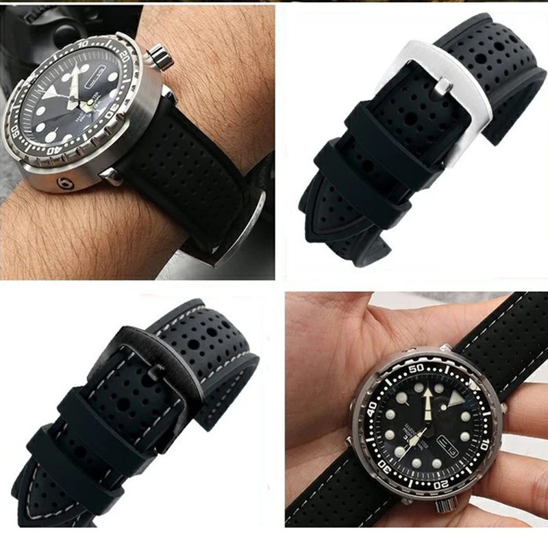 Correa de reloj de silicona suave para Huawei GT Mido, pulsera de reloj transpirable de 20mm, 22mm y 24mm para hombre